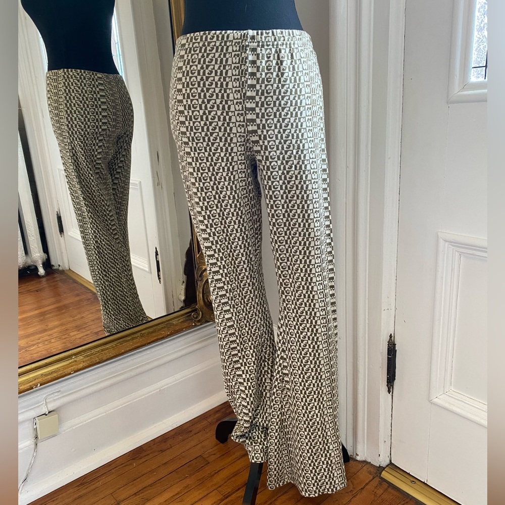 iets Fran’s Monogram Green and Cream Pants